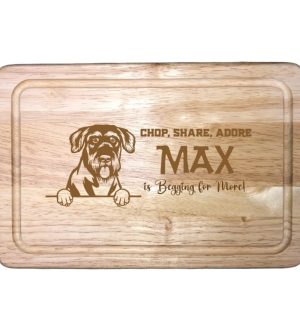 Personalised Engraved Chopping Board - Dog Breed & Name